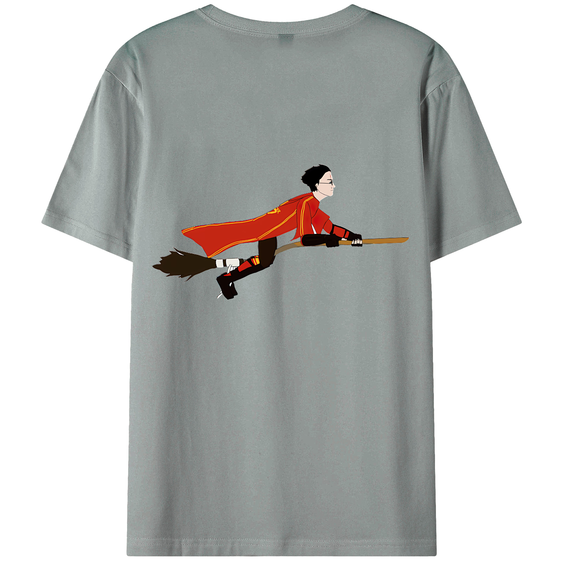 （画像用） Harry Potter ハリー・ポッターシリーズ 綿100％ メンズ半袖Tシャツ（バックプリント） 通気性